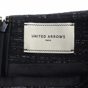UNITED ARROWS タイトスカート ロング 柄 40 L 黒 ブラック 1524-257-4735-0970