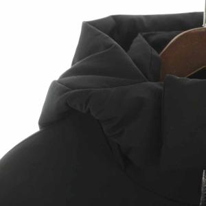 adidas Originals プレミアム ウーブン パーカー ダウンジャケット ハイネック スタンドカラー ジップアップ フード ポケット L 黒 ブラック