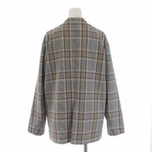 ESTNATION 18SS テーラードジャケット 長袖 チェック 38 M 黒 ブラック 黄色 イエロー