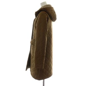 MACKINTOSH SCOTLND キルティングコート フード 裏ボア ロング丈 アウター 36 S 茶 ブラウン