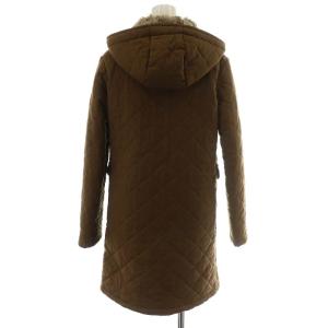 MACKINTOSH SCOTLND キルティングコート フード 裏ボア ロング丈 アウター 36 S 茶 ブラウン