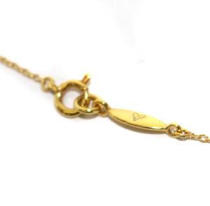 AHKAH プチエクリチュール Love ネックレス ダイヤモンド 0.01ct K18 イエローゴールド