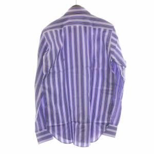 ETRO ボタンダウンシャツ カジュアルシャツ 長袖 ストライプ 39 L 紫 パープル