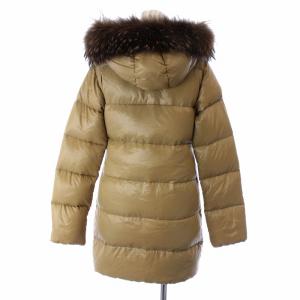 DUVETICA KAPPA ダウンコート ラクーンファー ミドル フード 38 S ベージュ