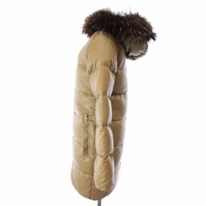 DUVETICA KAPPA ダウンコート ラクーンファー ミドル フード 38 S ベージュ