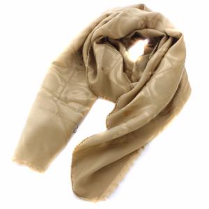 スカーフ ストール 柄 ウール シルク イタリア製 ゴールド