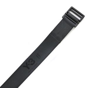 Y-3 ヨウジヤマモト アディダス CLASSIC LOGO BELT ベルト メタルバックル ロゴ キャンバス L 130cm チャコールグレー