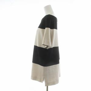 ADORE カットソー 半袖 プルオーバー ボーダー 36 S 黒 ブラック ベージュ