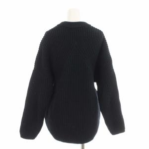ADORE リブニット プルオーバー ハイネック 長袖 38 M 紺 ネイビー