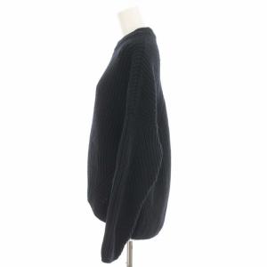 ADORE リブニット プルオーバー ハイネック 長袖 38 M 紺 ネイビー