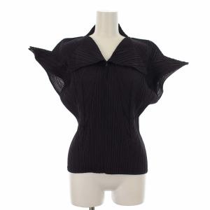 イッセイミヤケ デザインカットソー シャツ ブラウス 変形 3 パープル PP73-JK161