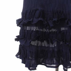 me ISSEY MIYAKE イージースカート フリル プリーツ ひざ丈 紫 パープル