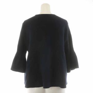 ADORE ニット フレアスリーブ 五分袖 38 M 紺 ネイビー