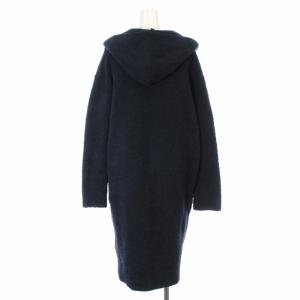 BAREFOOT DREAMS ロンハーマン ガウン カーディガン ルームウェア フード 長袖 ロゴ刺繍 ロング F 紺 ネイビー