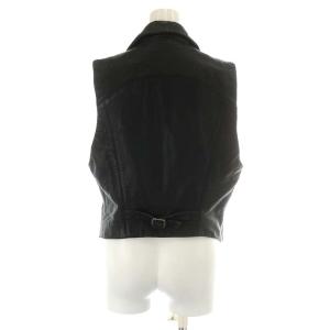 ISSEY MIYAKE レザーベスト 羊革 ラムレザー L ブラック