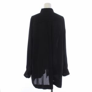 ISSEY MIYAKE ブラウス シャツ 長袖 スタンドカラー 日本製 L 黒 ブラック
