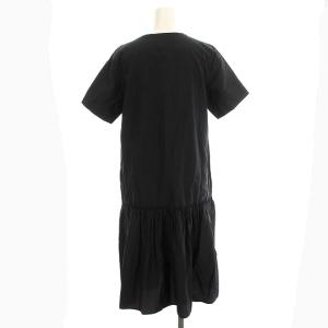 MARGARET HOWELL ワンピース 半袖 薄手 ひざ丈 2 M 黒 ブラック