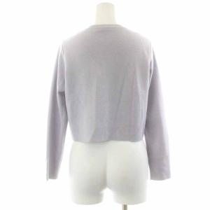 ANAYI カーディガン クルーネック カジュアル ショート丈 薄手 ウール 38 M グレー