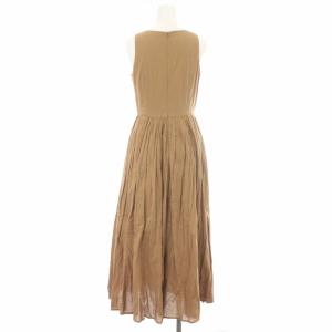 MARIHA ワンピース ギャザーノースリーブ 茶 ブラウン