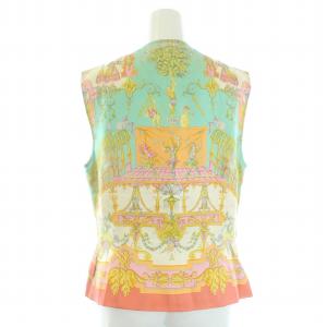 ETRO ヴィンテージ スカーフ柄 ベスト ジレ 総柄 44 L マルチカラー