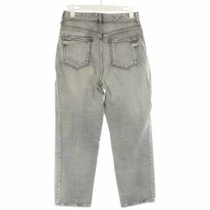upper hights THE HIS デニムパンツ ジーンズ ロング USED加工 24 XS グレー
