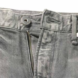 upper hights THE HIS デニムパンツ ジーンズ ロング USED加工 24 XS グレー