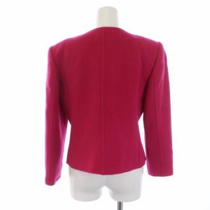 YVES SAINT LAURENT ヴィンテージ ノーカラージャケット ウール M ピンク