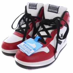 CONVERSE ネクスター スニーカー シューズ ハイカット 防水 レザー USA6 24cm 赤 レッド 白 ホワイト NEXTAR1360