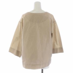 MARGARET HOWELL ブラウス シャツ 七分袖 シルク 2 M ベージュ 578-6253020
