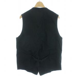 OLD JOE ベスト ジレ チェック リネン シルク混 チャコールグレー