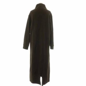 BEAUTY&YOUTH UNITED ARROWS 21AW スキッパー リブカットソー マキシワンピース 長袖 ロング 茶 ブラウン