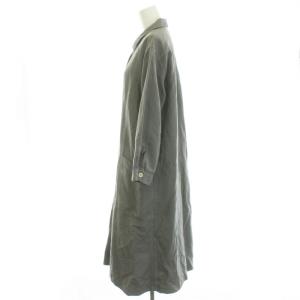 MHL. シャツワンピース 麻 リネン混 バックタック ロング マキシ 長袖 2 M グレー