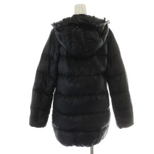 DUVETICA ダウンコート ロング丈 フード ナイロン ファー フォックス アウター 40 M 黒 ブラック