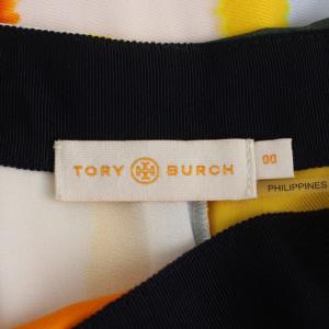TORY BURCH ラップスカート ミモレ丈 ストライプ 金ボタン 00 XXS マルチカラー