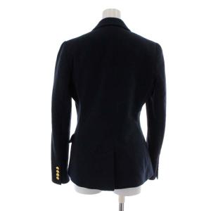 POLO RALPH LAUREN テーラードジャケット 紺ブレ 金ボタン 刺繍 コットン 0 XS 紺 ネイビー 211505747001