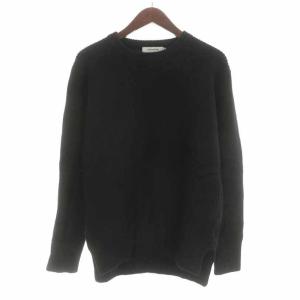 OFFICER SWEATER YAK WOOL ニット セーター プルオーバー ウール エルボーパッチ 長袖 1 M 黒