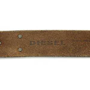 DIESEL ベルト レザー ハトメ ロゴ 90/36 茶 ブラウン