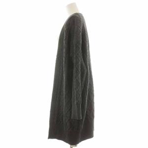 SHIPS ハミルトン ラムズウール HAMILTON LAMBSWOOL  カーディガン 長袖 ロング チャコールグレー