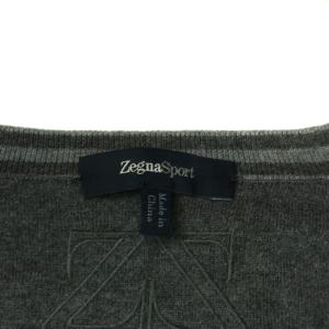 Zegna Sport ニット セーター Vネック カシミヤ混 グレー