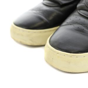 LAD MUSICIAN スニーカー スリッポン シューズ レザー 42 27cm 黒 ブラック