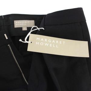 MARGARET HOWELL パンツ スラックス ウール混 コットン 2 M 黒 ブラック