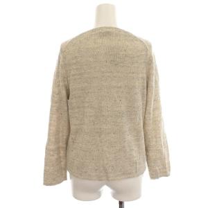 MARGARET HOWELL カーディガン ニット 麻混 リネン ウール F グレー