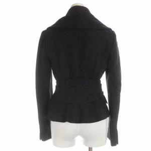 Max Mara セットアップ 上下 ショールカラージャケット タイトスカート ひざ丈 ウール アルパカ混 ベルト リボン 白タグ 36 XS
