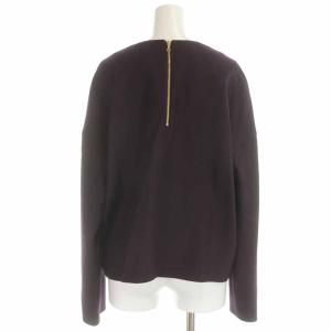 ADORE セットアップ 上下 カットソー スキッパー 長袖 タイトスカート ミモレ ロング ウール 38 M 紫 パープル