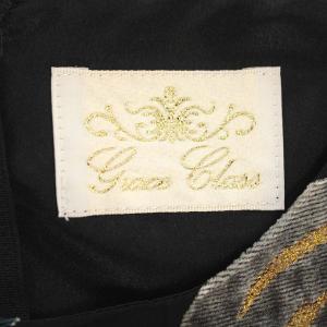 Grace Class ワンピース ノースリーブ ポリエステル ベロア 36 S 黒 ブラック