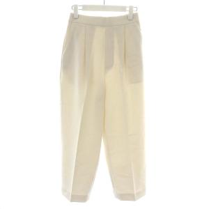 20AW ダブルクロス ゴムクロップドTR テーパードパンツ 36 S 白 ホワイト