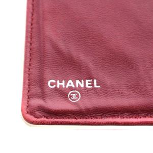 CHANEL 12番台 クルーズライン 長財布 二つ折り 小銭入れ ラムスキン 赤 レッド