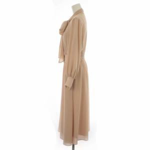 ANAYI 21SS シアードビーボウタイワンピース 36 ピンクベージュ