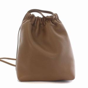 Theory CINCH SACK 巾着バッグ ショルダーバッグ レザー 2WAY 茶 ブラウン