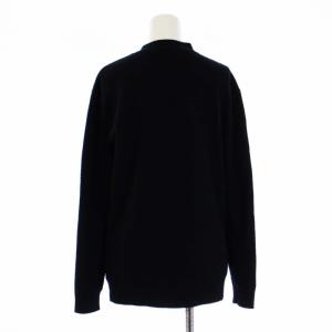 TORY BURCH カーディガン Vネック 長袖 ウール ビジュー 黒 ブラック